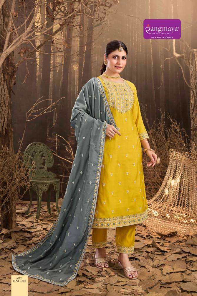 Art By Rangmaya Designer Kurti With Bottom Dupatta Wholesale Shop In Surat
